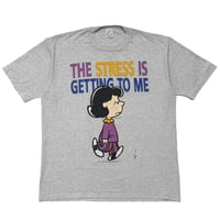 PEANUTS THE STRESS IS GETTING TO ME ASH GREY JERZEES XL 1496