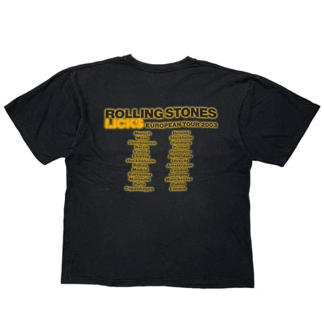 THE ROLLING STONES FLAMING TONGUE LICKS EUROPEAN TOUR 2003 JERZEES LARGE 1821