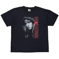 EMINEM THE EMINEM SHOW RED STRIPE TEXT & MONOCHROME FACE 2003 FRUIT OF THE LOOM XL 8175
