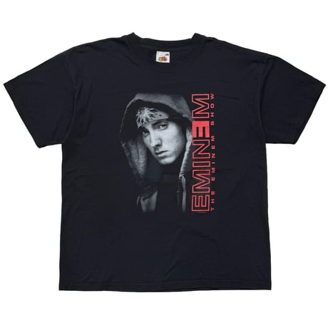 EMINEM THE EMINEM SHOW RED STRIPE TEXT & MONOCHROME FACE 2003 FRUIT OF THE LOOM XL 8175