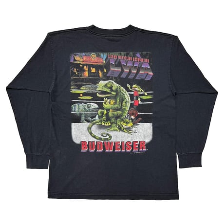 Budweiser LIZARD WRESTLING ASSOCIATION LWA LS BLACK ALSTYLE LARGE 4154