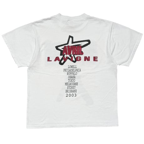 AVRIL LAVIGNE 2003 TOUR WHITE FRUIT OF THE LOOM LARGE 0623