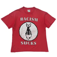 FISH BONE 1991 RACISM SUCKS FADED RED BROCKUM LARGE 9538