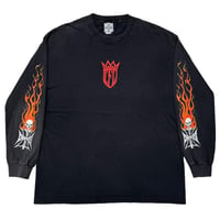 WEST COAST CHOPPERS FRONT EMBLEM SLEEVE FLAME LS XL 3514