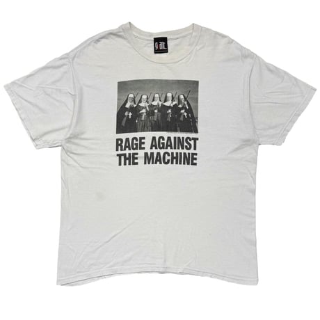 RAGE AGAINST THE MACHINE 1997 NUNS AND GUNS WHITE GINAT FITS XL 8035