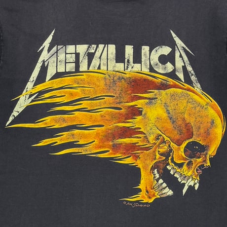 METALLICA PUSHEAD SIDE FLAMING VAMPIRE SKULL GIANT BY TEEJAYS LARGE 3744