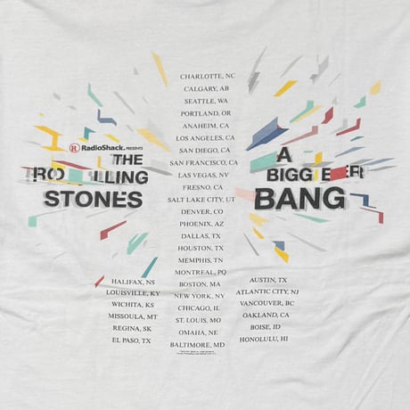 THE ROLLING STONES BIGGER BANG SS WHITE ANVIL LARGE 1791