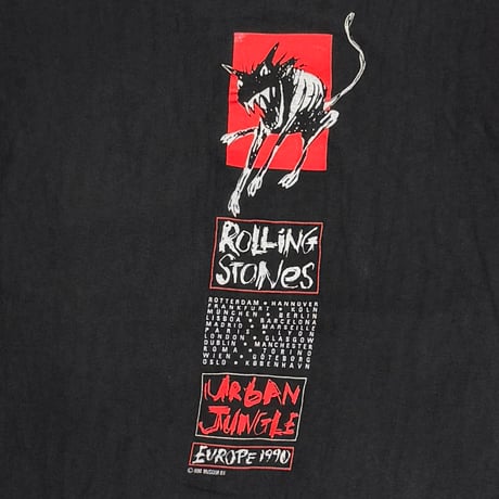 THE ROLLING STONES URBAN JUNGLE 1990 BLACK EURO LARGE 2324