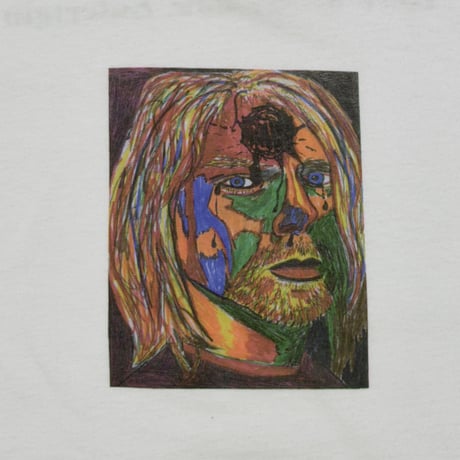 OLD＆VINTAGE KURT COBAIN ART GRAPHIC WHITE FRUIT OF THE LOOM XL 3145