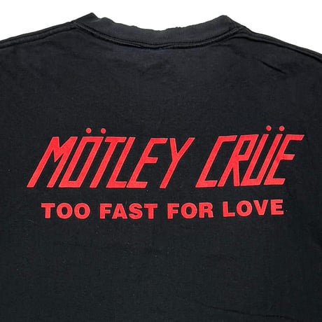MOTLEY CRUE TOO FAST FOR LOVE HANES LARGE 1808