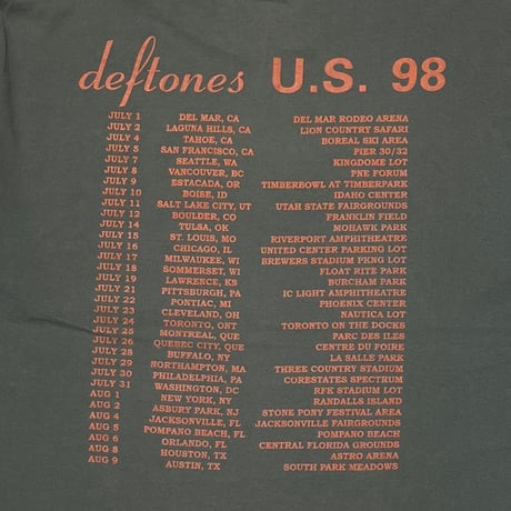 DEF TONES US TOUR 1998 FADED OLIVE GINAT LARGE 9232
