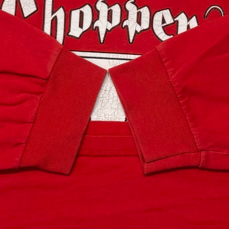 OLD & VINTAGE J&P CYCLES CHOPPERS TIL YOU DIE LS RED GILDAN XXL 8936