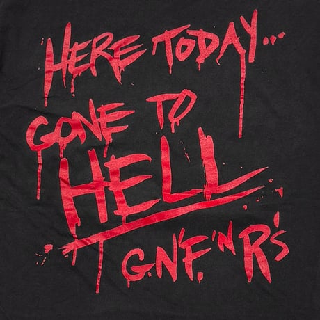 GUNS N’ ROSES 1991 CIRCLE LOGO BACK RED TEXT BROCKUM LARGE 7600