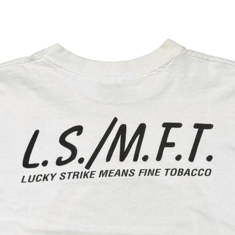 LUCKY STRIKE L.S./M.F.T. MEANS FINE TOBACCO WHITE FITS XL 0939