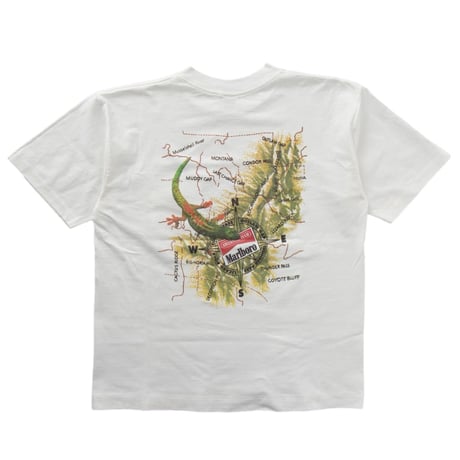 Marlboro LIZARD MAP POCKET TEE OSFA FITS XL WHITE 0978