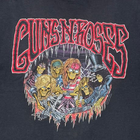 GUNS N' ROSES SKULL MEMBER JAPAN '93 BLACK BROCKUM XL 2496