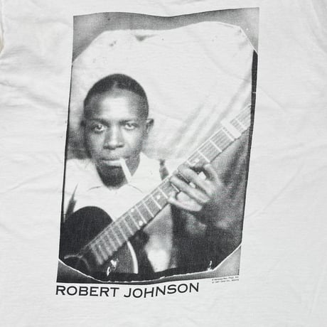 Robert Johnson 1991 MEMORIAL BLUES FESTIVAL PORTRAIT WHITE FRUIT OF THE LOOM XL 4994