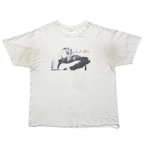NIRVANA KURT COBAIN 2003 END OF MUSIC GUITER LEFT HANDED WHIE FITS XL 4212