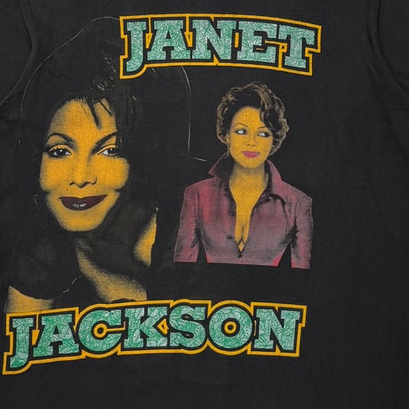 JANET JACKSON RAP DESIGN DOUBLE SIDDE BLACK XL 3617