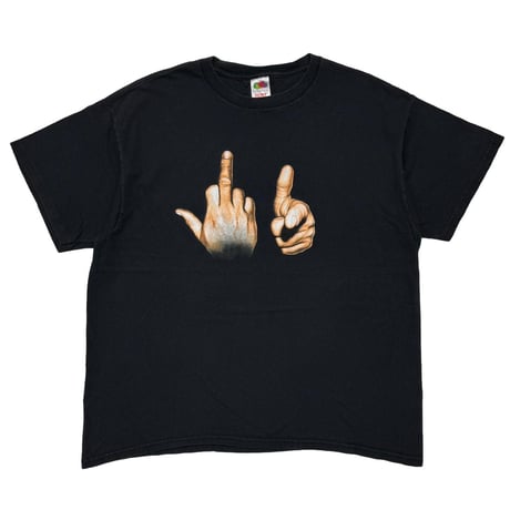 OLD&VINTAGE FUCK YOU HAND SIGN FRUIT OF THE LOOM XL 3376