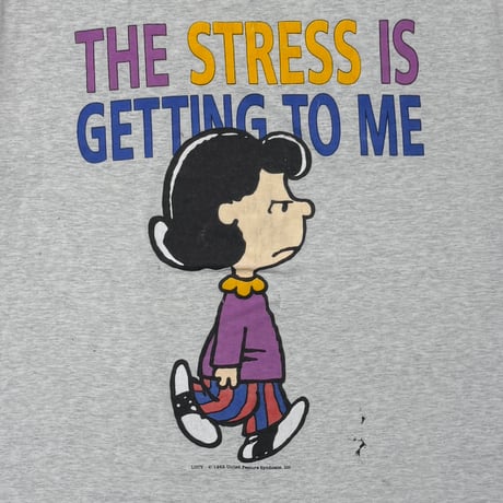 PEANUTS THE STRESS IS GETTING TO ME ASH GREY JERZEES XL 1496