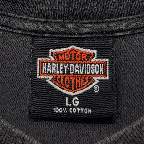 HARLEY DAVIDSON BLUE EMBLEM ARM FLAME LS LARGE NO BACK 1123