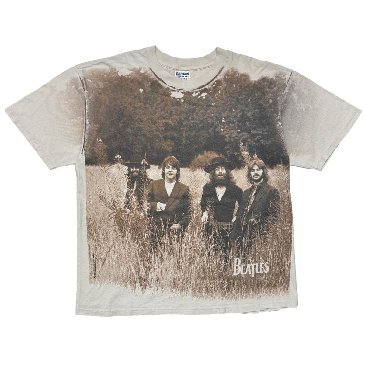 The Beatles 1998 ヴィンテージ Tシャツ　公式　オフィシャル S THE BEATLES 1998 MEMBER PHOTO NATURAL GILDAN XL