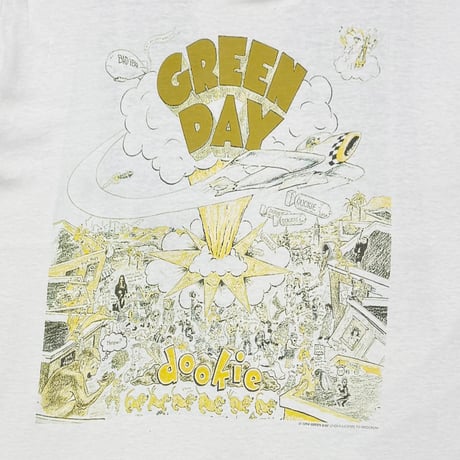 GREEN DAY DOOKIE BACK TOUR WHITE BROCKUM XL 1959