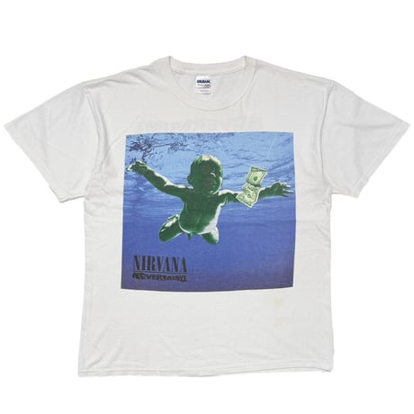 NIRVANA Y2K NEVERMIND WHITE GILDAN LARGE 6856