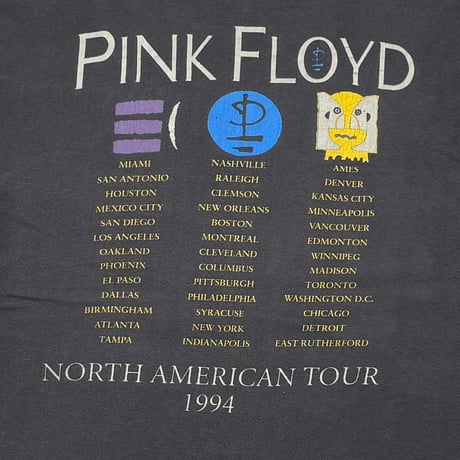 PINK FLOYD NORTH AMERICAN TOUR 1994 FITS XL 8133