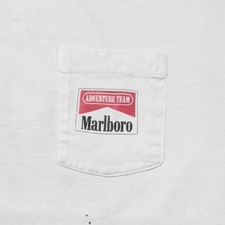 Marlboro LIZARD ADVENTURE TEAM MAP POCKET TEE WHITE OSFA FITS XL 1087