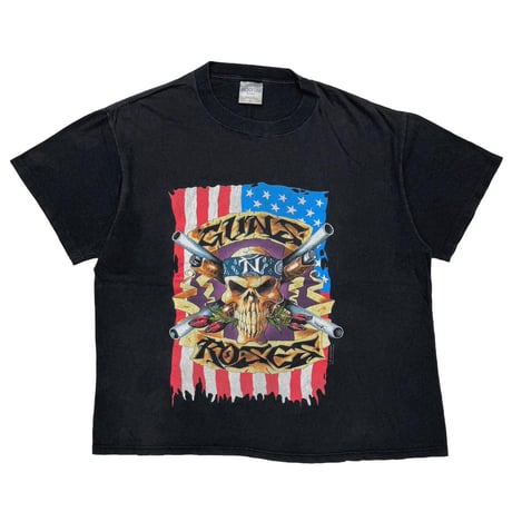 GUNS N' ROSES 1991 SKULL GUN AMERICAN FLAG BROCKUM XL 8063