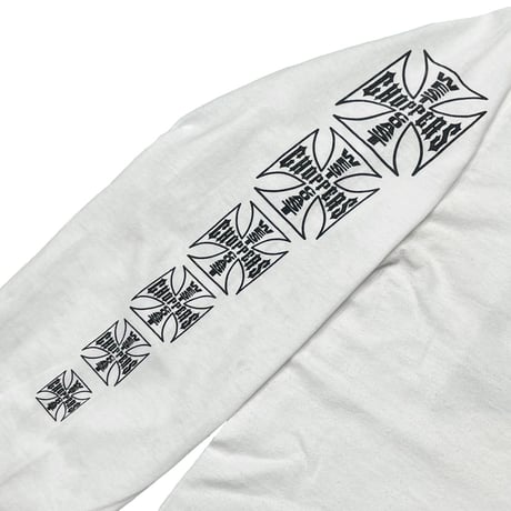 WEST COAST CHOPPERS IRON CROSS LONG BEACH CA LS WHITE ALSTYLE LARGE 0513