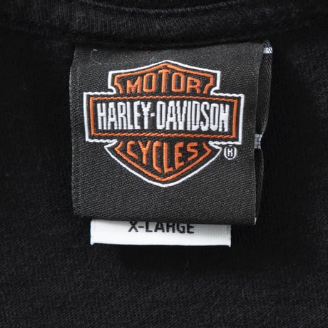 HARLEY DAVIDSON EAGLE FLAME LS BACK ORANGE EMBLEM OAK LAWN XL 7429