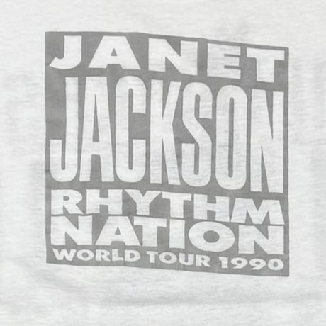 JANET JACKSON RHYTHM NATION WORLD TOUR 1990 WHITE HANES LARGE 0361