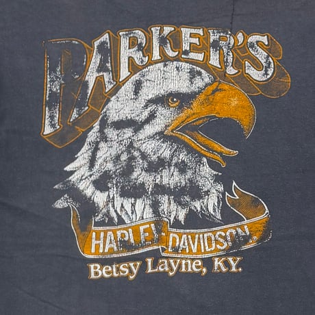 HARLEY DAVIDSON PARKER'S HOG BLOOD OILCAN BETSY LAYNE HANES LARGE 3729