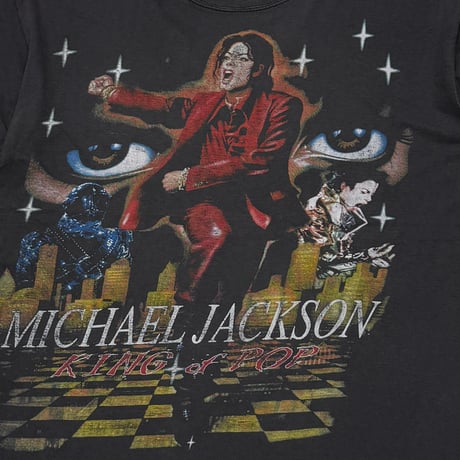 MICHAEL JACKSON KING OF POP DANCE AND EYE LINK PRINT BLACK FITS XL 3661