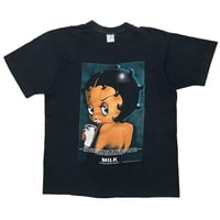 BETTY BOOP 1995 got milk ? PARODY BLACK FRUIT OF THE LOOM LARGE 1561