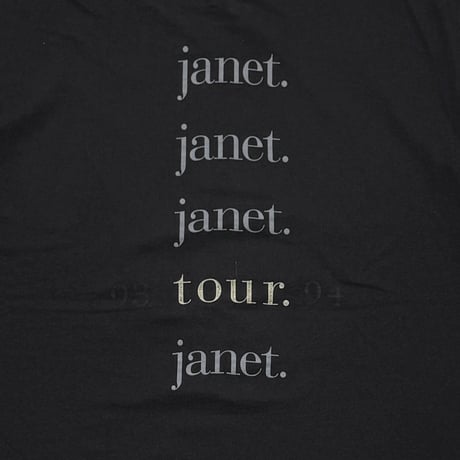 JANET JACKSON 1993-94 TOUR BLACK HANES XL 0615