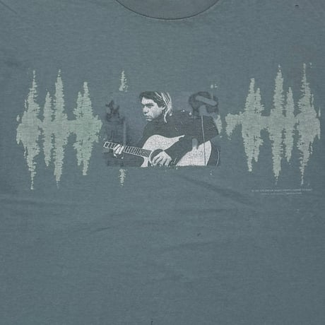 NIRVANA KURT COBAIN 1997 MEMORIAL GUITER SILVER PRINT SLATE GIANT XL 7609