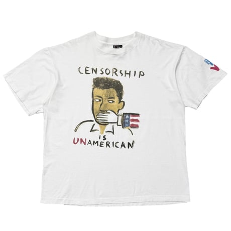 CENSORSHIP ROCK THE VOTE WHITE GIANT BY TEEJAYS XL 1951