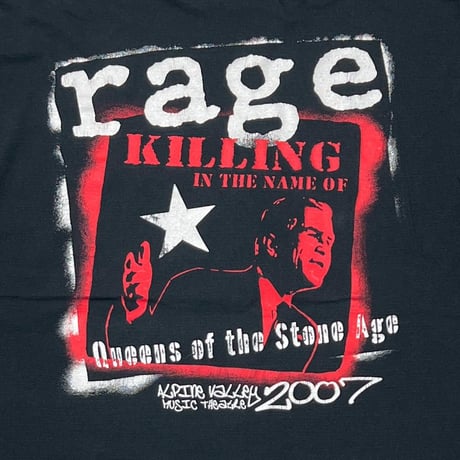 RAGE AGAINST THE MACHINE ANGRY FIST QUEENS OF THE STONE AGE JERZEES XL 3114