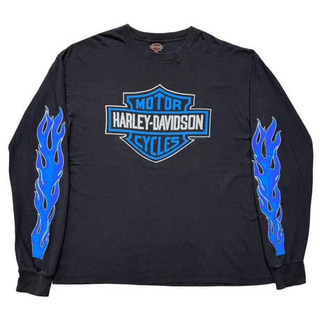 HARLEY DAVIDSON BLUE EMBLEM SANTA BARBARA ARM FLAME LS XXL 1667