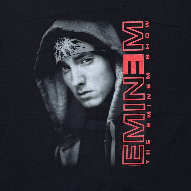 EMINEM THE EMINEM SHOW RED STRIPE TEXT & MONOCH