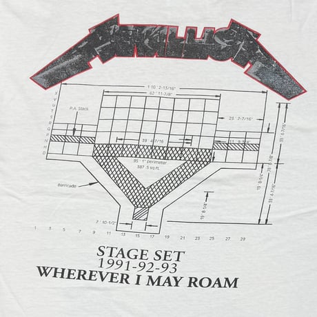 METALLICA STAGE SET WHEREVER I MAY ROAM WHITE XL 6113