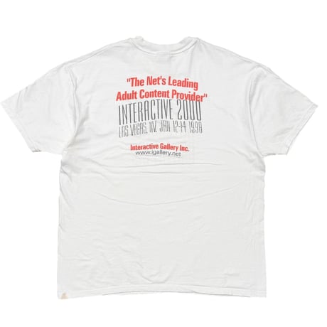OLD&VINTAGE INTERACTIVE GALLERY INC NUDE 2000 WHITE HANES XL 2367