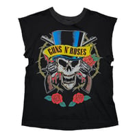 GUNS N’ ROSES SKULL HAT ROSE SLEEVELESS FITS XL 2111