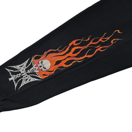 WEST COAST CHOPPERS RED FLAME SKULL IRON CORSS LS XXL 9322