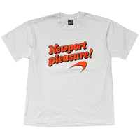Newport ORANGE LOGO Pleasure! WHITE FRUIT OF THE LOOM LARGE 2008