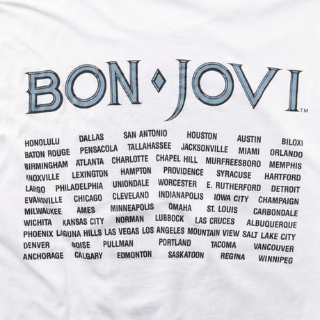 BON JOVI 1998 PORTRAIT BACK YOUR WHITE OSFA FITS XL 9989